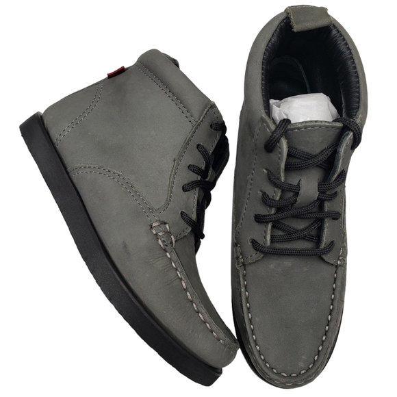 Marc JosephNIB Gramercy Grey Nubuck Leather Preppy High Top Bootie Boy's 11.5